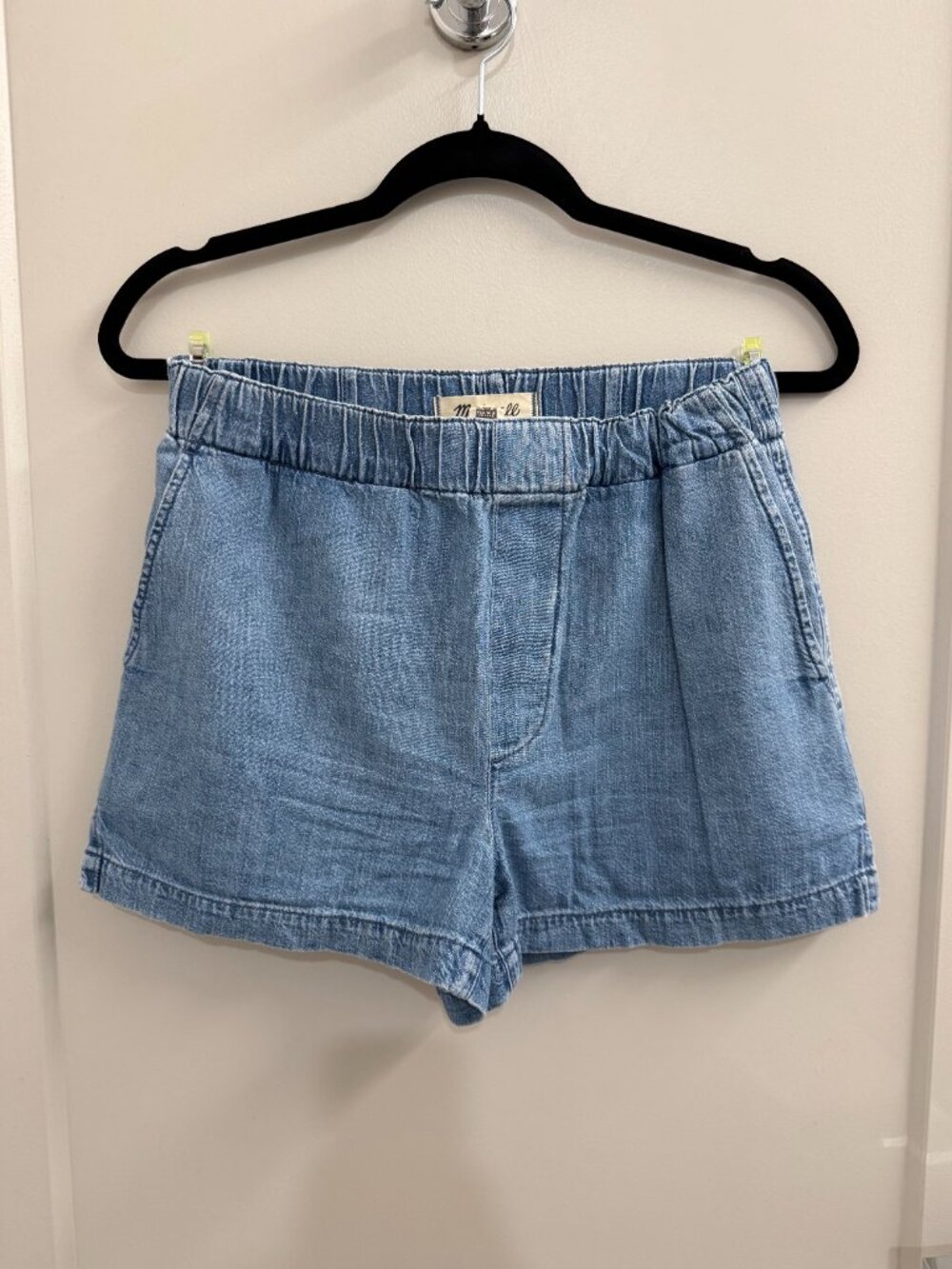 Madewell Women's XXS Pull-On Blue Denim High-Waisted Shorts